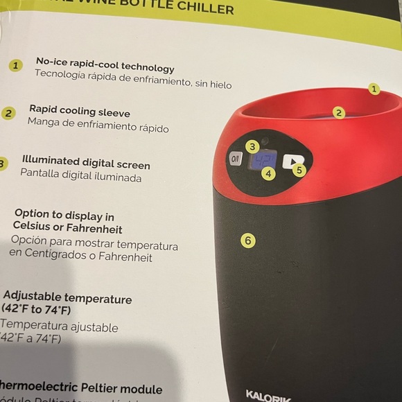 New in box! Kalorik Wine Chiller Machine - Picture 7 of 9